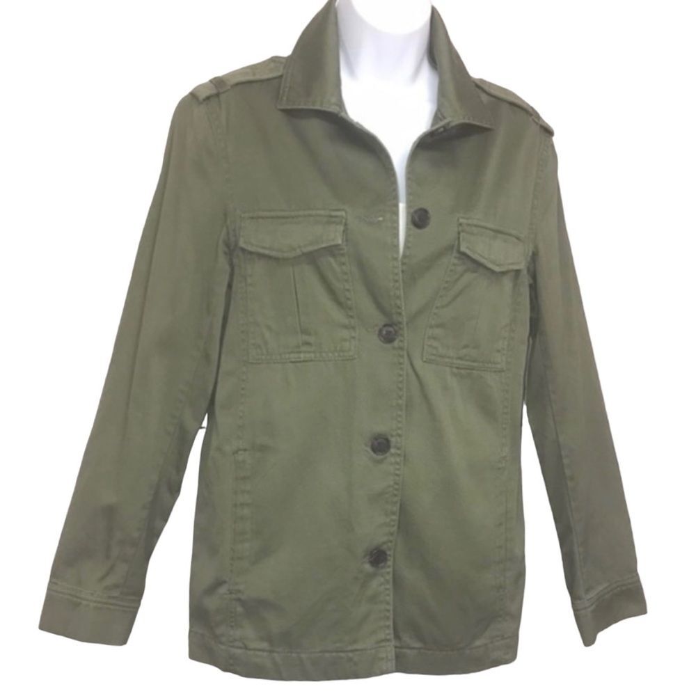 H&M Utility Military Green Safari Jacket Sz 4 NWT Streetwear